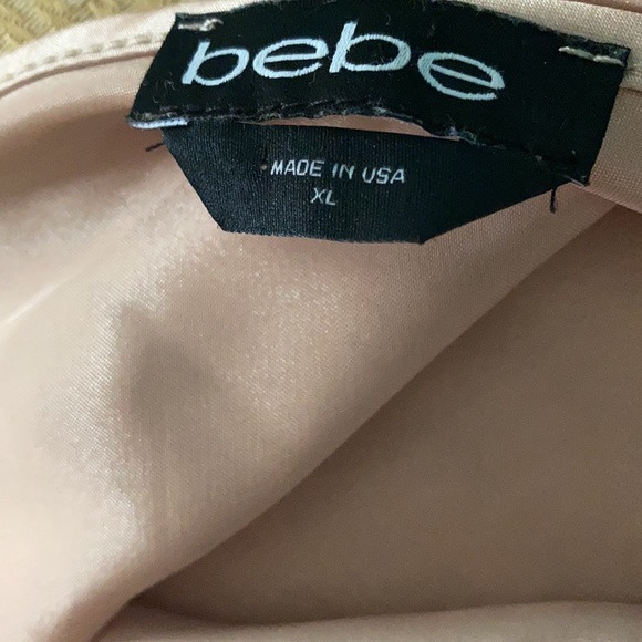 Size 8-12 Bebe Rose Gold dress (worn once) - Picture 3 of 7